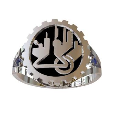 Imagem de Anel de Formatura Engenharia Química em Prata 950K - Vieira Cruz Joias