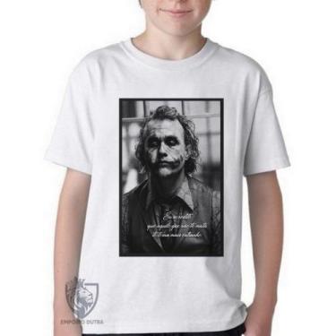 Imagem de Camiseta Infantil ou adulto Coringa Cavaleiro das Trevas Blusa Criança