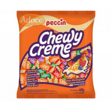 Imagem de Bala mastigável chewy creme sortida peccin, 400g