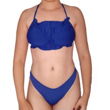Imagem de Conjunto de biquini concha e asa delta fio dental - RAYS MODAS, Azul, 