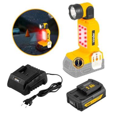 Imagem de Lanterna Led Intercambiável Vonder Com Bateria 2ah e Carregador 160 a 