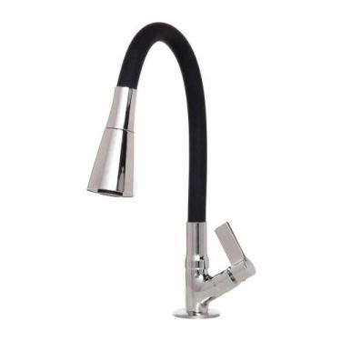 Imagem de Torneira Bancada Cozinha Color Gourmet Preta/cromo 02 Jatos - Montelar