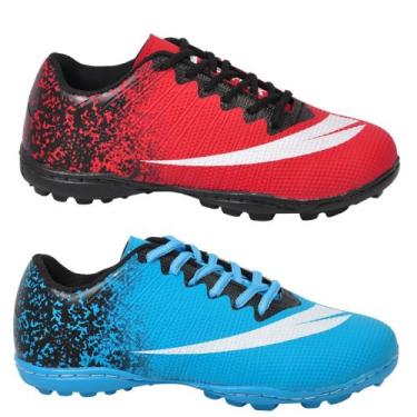 Imagem de Chuteira Society Adulto e Infantil 2 Pares - Perflex, Azul celeste, Ve