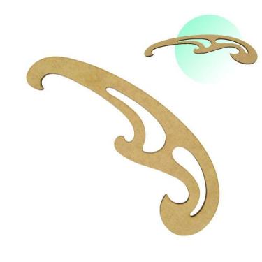 Imagem de Régua Curva Francesa 1115 Mdf Patchwork Costura Modelista - Levolpe
