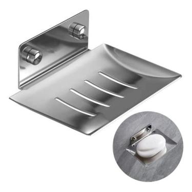 Imagem de Saboneteira Luxo Banheiro Porta Sabonete Inox 304 Prata - Brinovar