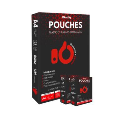 Imagem de Plastico Plastificação 300 Grafity 2 Cento RG E 1 Cento A4 0,05mm 125 