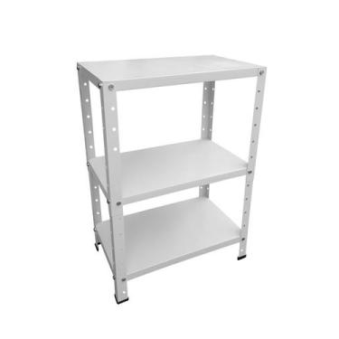 Imagem de Estante de Aço Mini com 3 Prateleiras 45x27cm 45kg Coluna Bipartida Pa