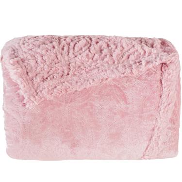 Imagem de Cobertor Casal Sherpa Toque Pele de Carneiro Dupla Face 180x220cm