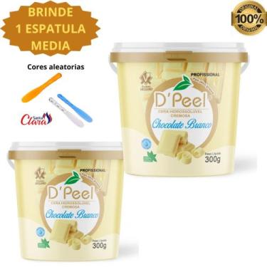 Imagem de Kit 2 Cera Depilação Profissional Dpeel Pote 300 Gramas + 1 Espátula A