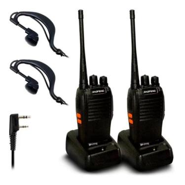 Imagem de Kit 2 Rádios Comunicação Walk Talk Bf-777S Uhf Vhf 16 Canais - Baofeng