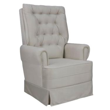 Imagem de Poltrona de Amamentação Balanço e Puff Veludo Capuccino Eloisa-Decora VIp Brasil