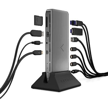 Imagem de Brydge Estação de Acoplamento Stone Pro Tb4 Thunderbolt 4, 12 Portas, Carregamento de 90 Watts, Monitores Duplos 4K Ou Saída Única de 8K, Velocidade de Transferência de 40 Gb/S - Windows 10 e 11, Comp