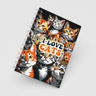 Imagem de Caderno Grande 19x27 cm - Gatos - I Love Cats