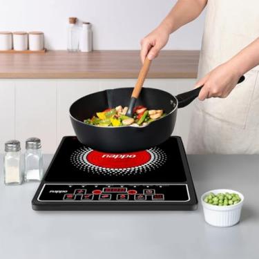 Imagem de Nappo Cooktop Indução Elétrico Portátil 1 Boca Preto com Timer e Controle de Toque, 2000W, 220V