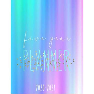 Imagem de Five Year Planner 2020 2024: Watercolor Design 5 Year Calendar 8.5x11 inches Jan 2020 to Dec 2024 Monthly View Planner Organizer Agenda Schedule with To Do’s Monthly Calendar Schedule Organizer