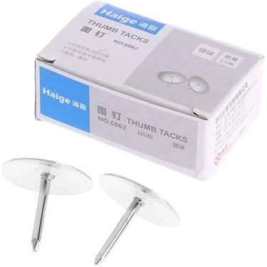 Imagem de 80 peças de tachas planas para polegar, pregos redondos para cabeça para ponta de aço, para quadro de avisos de mapas fotográficos, alfinetes, alfinetes, pinos para polegar, fita de cortiça, adesivos