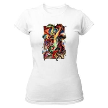 Imagem de Camiseta Baby Look  Caverna do Dragão - Luta contra Tiamat - Alearts, 