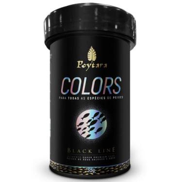 Imagem de Ração Para Peixes Alimento Poytara colors black line 35g