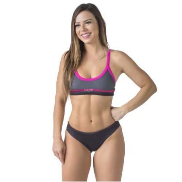 Imagem de Sunkini pro line preto e chumbo kauna swim, GG