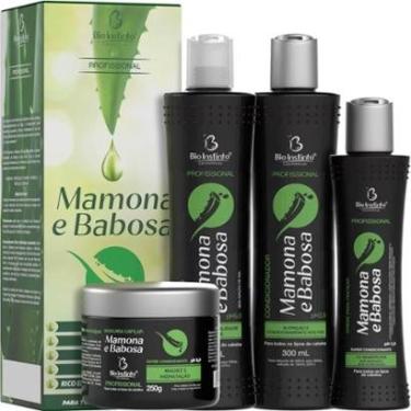 Imagem de Bio Instinto Mamona e Babosa - Kit Tratamento Hidratação Purificante (4 Produtos)-Unissex