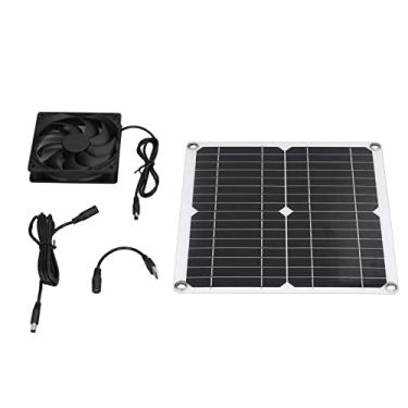 Imagem de Kit de Ventilador de Painel Solar de 12w, Ventilador Solar Solar USB para Estufas, Galpões, Casas de Estimação, Mini fã Portátil Leve