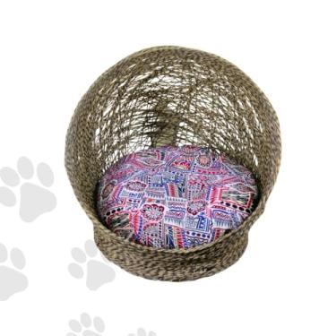 Imagem de Toca Bocão de Sisal, Ninho Arranhador e Cama para Gatos e Cachorros (Escuro, G)