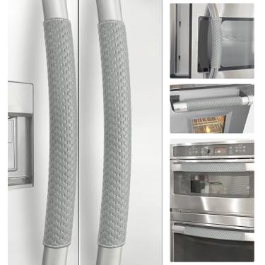 Imagem de Capas de maçaneta de porta de geladeira, conjunto de 6, capas de maçaneta de eletrodomésticos de desempenho, capas de maçaneta de geladeira antiderrapantes, mantenha sua cozinha limpa, protetores de