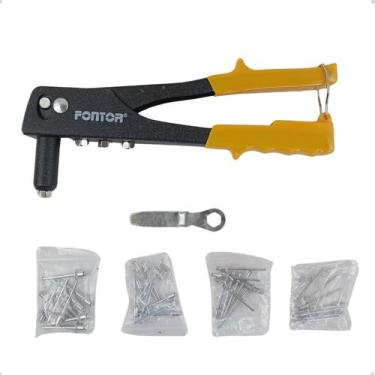 Imagem de Alicate Rebitador Manual Profissional 10 4 Bicos + Rebites  - Senhor d