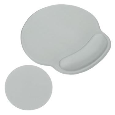 Imagem de PATIKIL Mouse pad de gel com descanso de pulso, mouse pad ergonômico com base de espuma viscoelástica confortável antiderrapante macia para computador, laptop, escritório, cinza