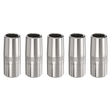 Imagem de HARFINGTON 5 peças de bocal de pistola de solda Mig 1,5 cm orifício KP2742-1-62F bocal de pistola de solda de cobre níquel acessório de pistola de soldagem para pistola 250L PRO Curve 200 MIG 200A