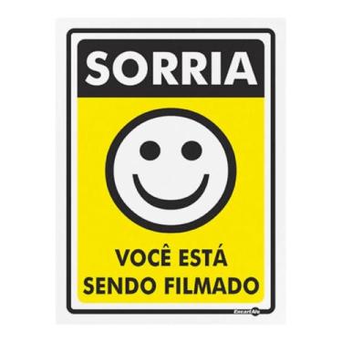 Imagem de Placa de Sinalização - Sorria Você Está Sendo Filmado 15x20
