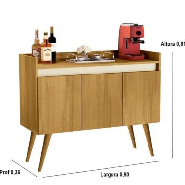 Imagem de Aparador Buffet 3 Portas Luxo Plus Madeirado / Off Comprar - Comprar M