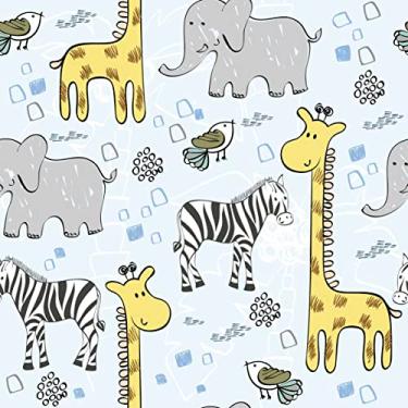 Imagem de Papel De Parede 10m Adesivo Autocolante Safari Animais Infantil