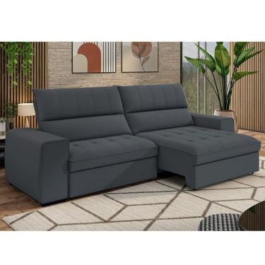 Imagem de Sofá 4 Lugares Retrátil e Reclinável 255 Cm Ac220 Barcelona Grafite