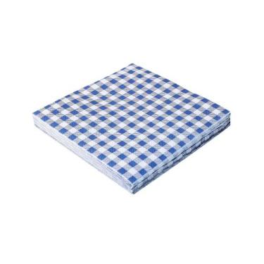 Imagem de Guardanapo Papel Decorado Xadrez Azul Festa Junina - 20 unid - Silverf