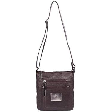 Imagem de Bolsa tiracolo masculina de couro Clovis - Café