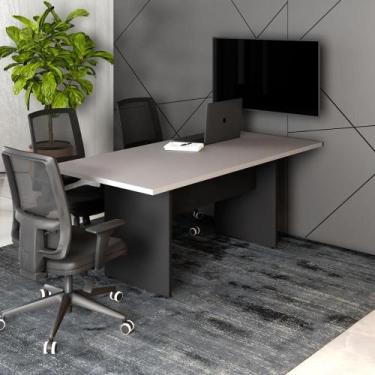 Imagem de Mesa de Reunião Escritório 180cm x 80cm Pés Painel F5 Office - F5 Offi