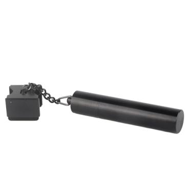 Imagem de Mbeysaq Suporte de giz para taco de bilhar com ponta e armazenamento portátil, acessório de ferramenta de sinuca 3 em 1, liga de alumínio, preto (preto)