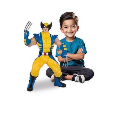 Imagem de Marvel, figura de ação colecionavel Wolverine Premium gigante 50 cm, uniforme amarelo - Mimo brinquedos