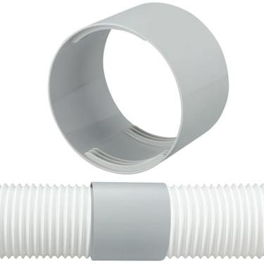 Imagem de Acoplador de mangueira de exaustão de ar condicionado portátil, extensor de conector de mangueira de exaustão CA de 5,9 polegadas, suporte de extensão de acoplamento de mangueira CA, roscas no sentido