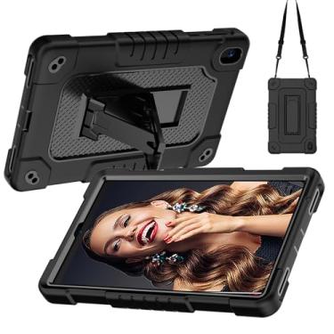 Imagem de Sozengba Capa para tablet Onn 8 modelo 2024, para tablet Onn 20.3 cm Gen 4, à prova de choque para crianças, corpo inteiro com alça de ombro para Walmart Onn 8 2024 modelo 100135923 (preto)