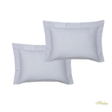 Imagem de Kit Fronha Satinee 300 Fios Algodão - Kacyumara, 50x70cm, Branco