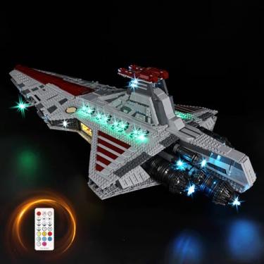 Imagem de BrickSoul Kit de luz LED para Lego Venator, compatível com 75367 Lego Light Kit, ilumine seus Legos Star Wars Star Destroyer conjunto de montar - sem conjunto de blocos Lego (versão RC)