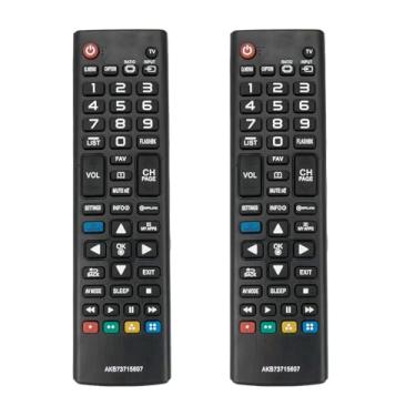Imagem de Novo pacote de 2 AKB73715607 controle remoto de substituição compatível com LG TV 32LN570B 32LN5750 39LN5750 50LN5710 47LN5710 55LN5710 60LN5710 47LN5750 32LN5 700 47LN5700 42LN5700 39LN5700