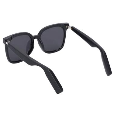 Imagem de Óculos de sol Bluetooth inteligente, protetor de som surround de 360° de dupla face, com bolsa de armazenamento, para atender chamadas, tocar música, tirar fotos, #111, #111, Minimalista