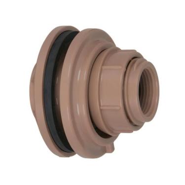 Imagem de Adaptador Flange Caixa D água 50mm x 1.1/2 Pvc Marrom Amanco