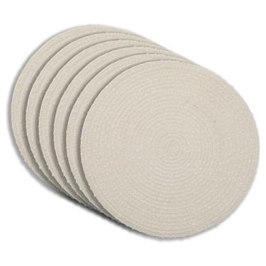 Imagem de Conjunto de 6 tapetes de mesa resistentes ao calor de 38 x 38 cm para 6 unidades de cozinha e sala de jantar, estilo moderno, fácil de limpar, durável e elegante