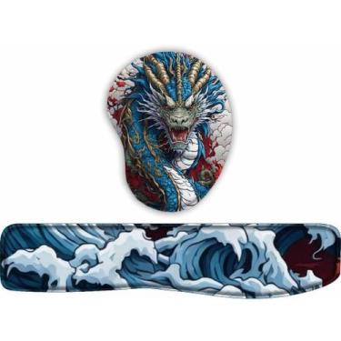 Imagem de KIT Mouse Pad + Apoio de teclado Dragão Chines - JDM