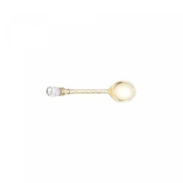 Imagem de Cj 6 Colheres de Café de Zamac Crystal Dourado 11cm - Wolff