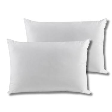 Imagem de Travesseiro Dream Soft Basic Hotelaria, 48 x 68 cm, Micropercal 100% Poliéster, Enchimento Siliconado Extra Macio, Branco, Kit 2 Travesseiros (2 unidades)
